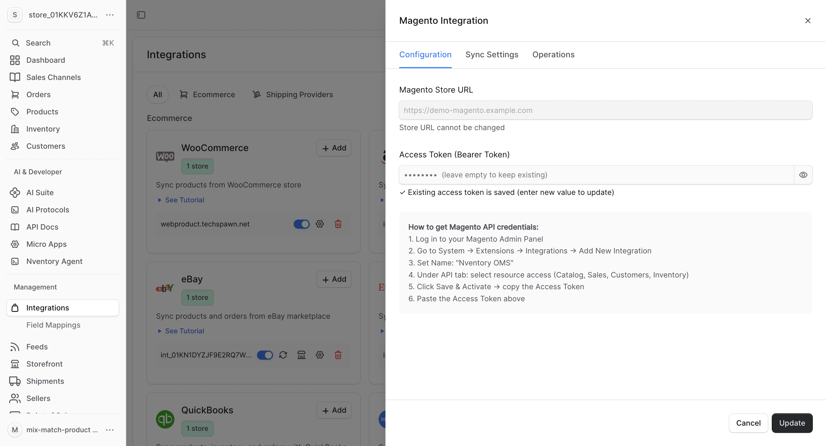 Magento configuration