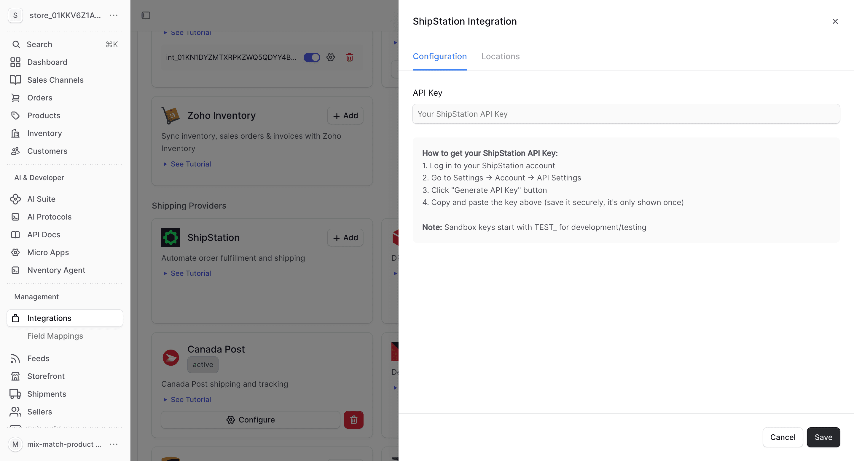 ShipStation add dialog
