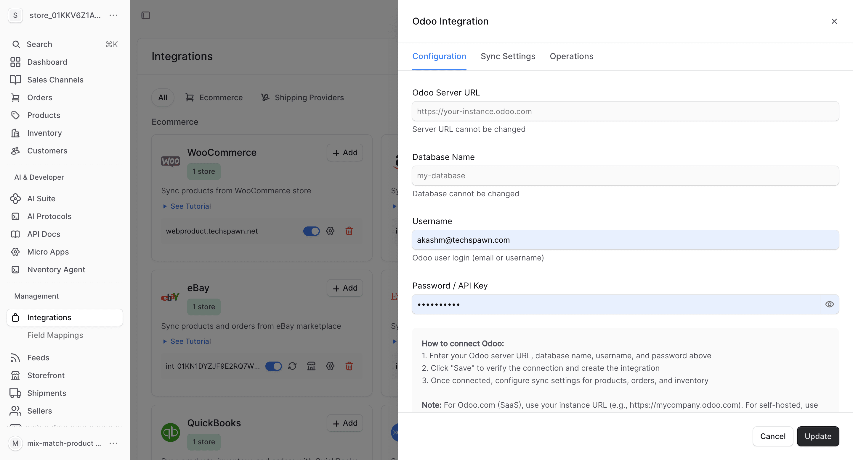 Odoo configuration